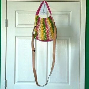 Universal Thread Striped Crochet Crossbody Bag